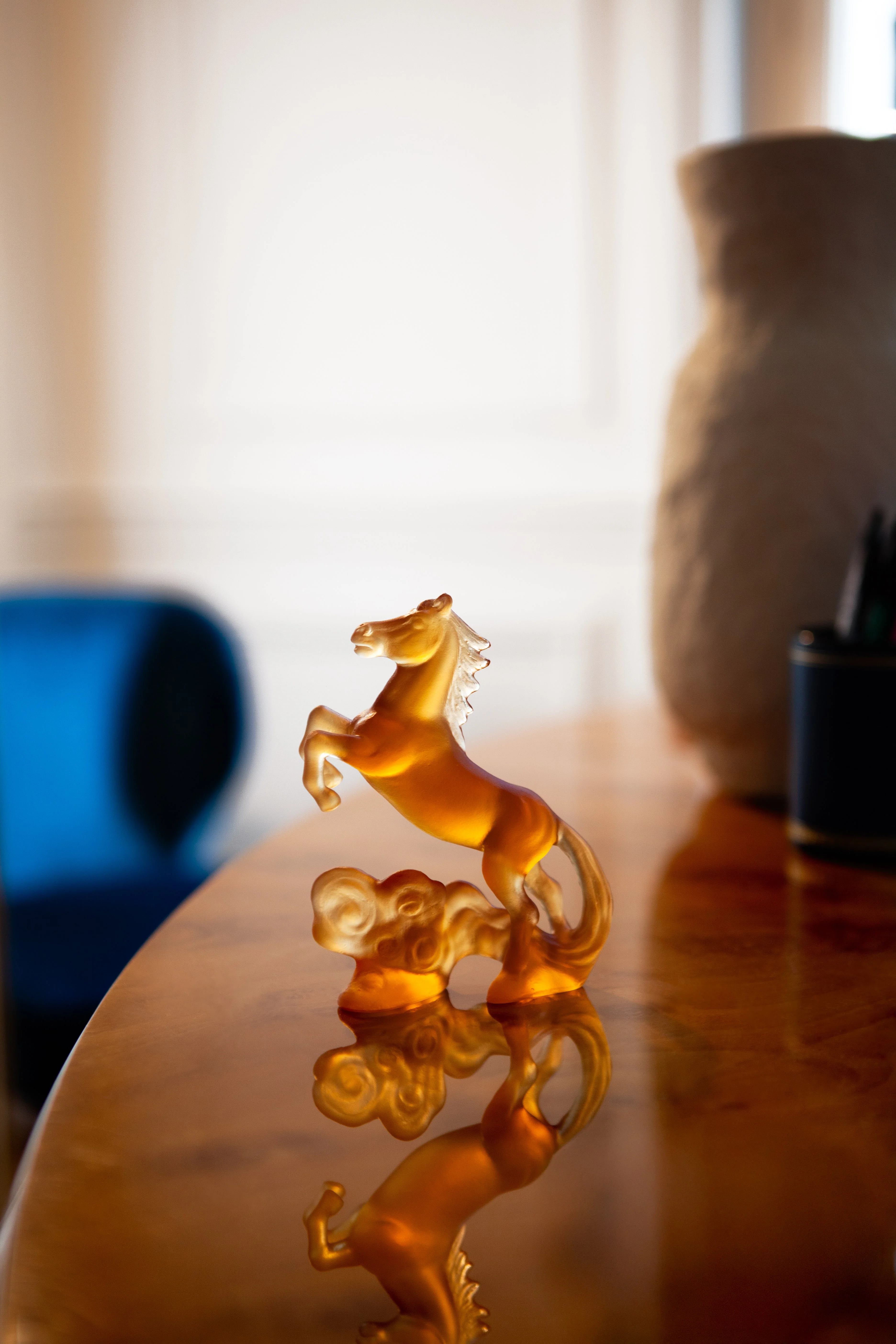 Daum Crystal Amber Horoscope Horse - Image 4