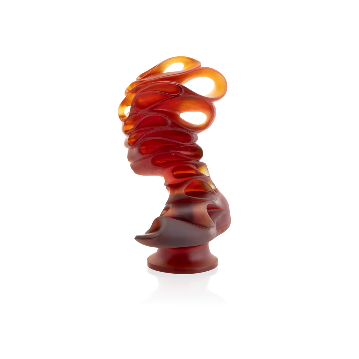 Daum Crystal Amber Masque de verre by Jean Faucher - Image 2