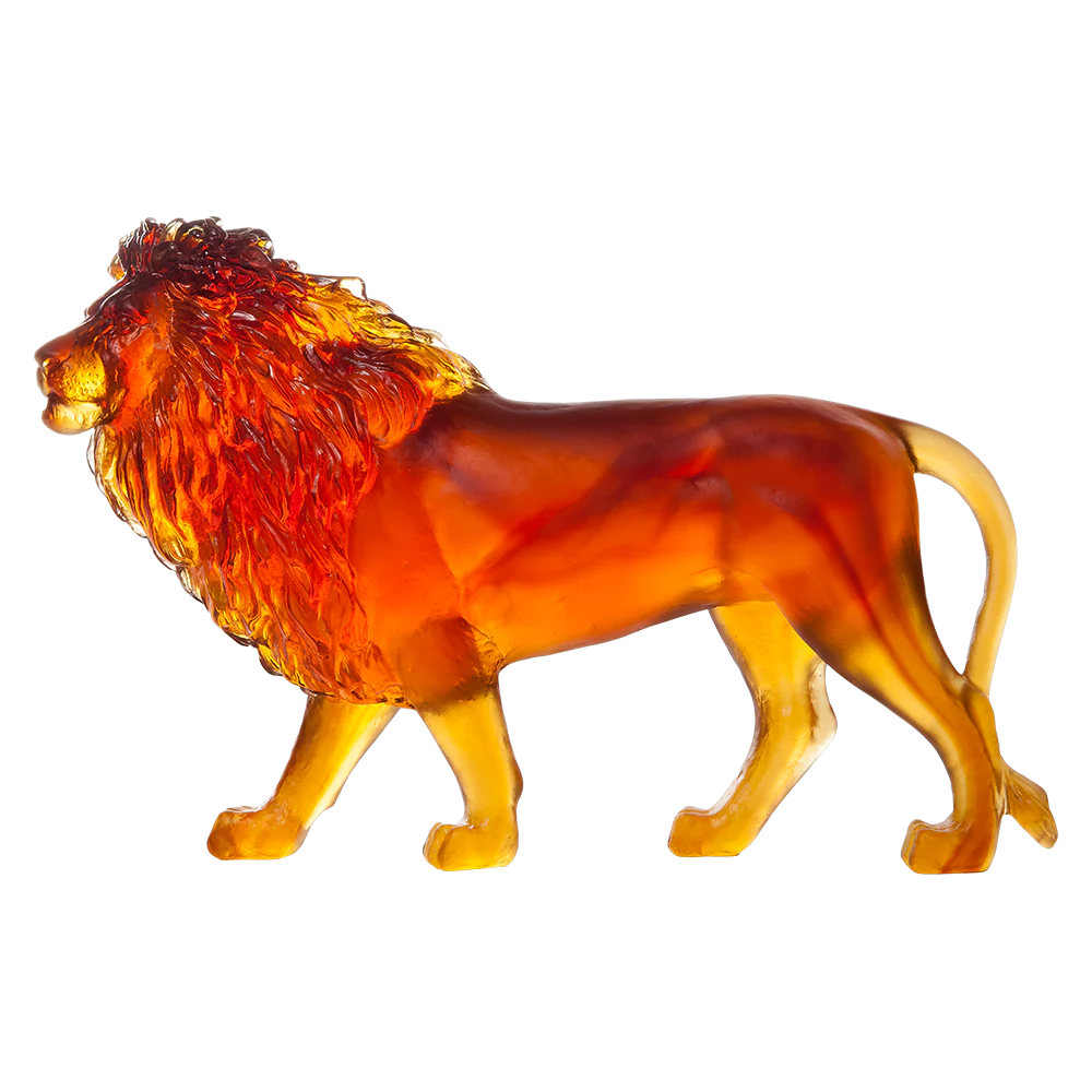 Daum Crystal Amber Sand Lion 500 Ex - Image 2