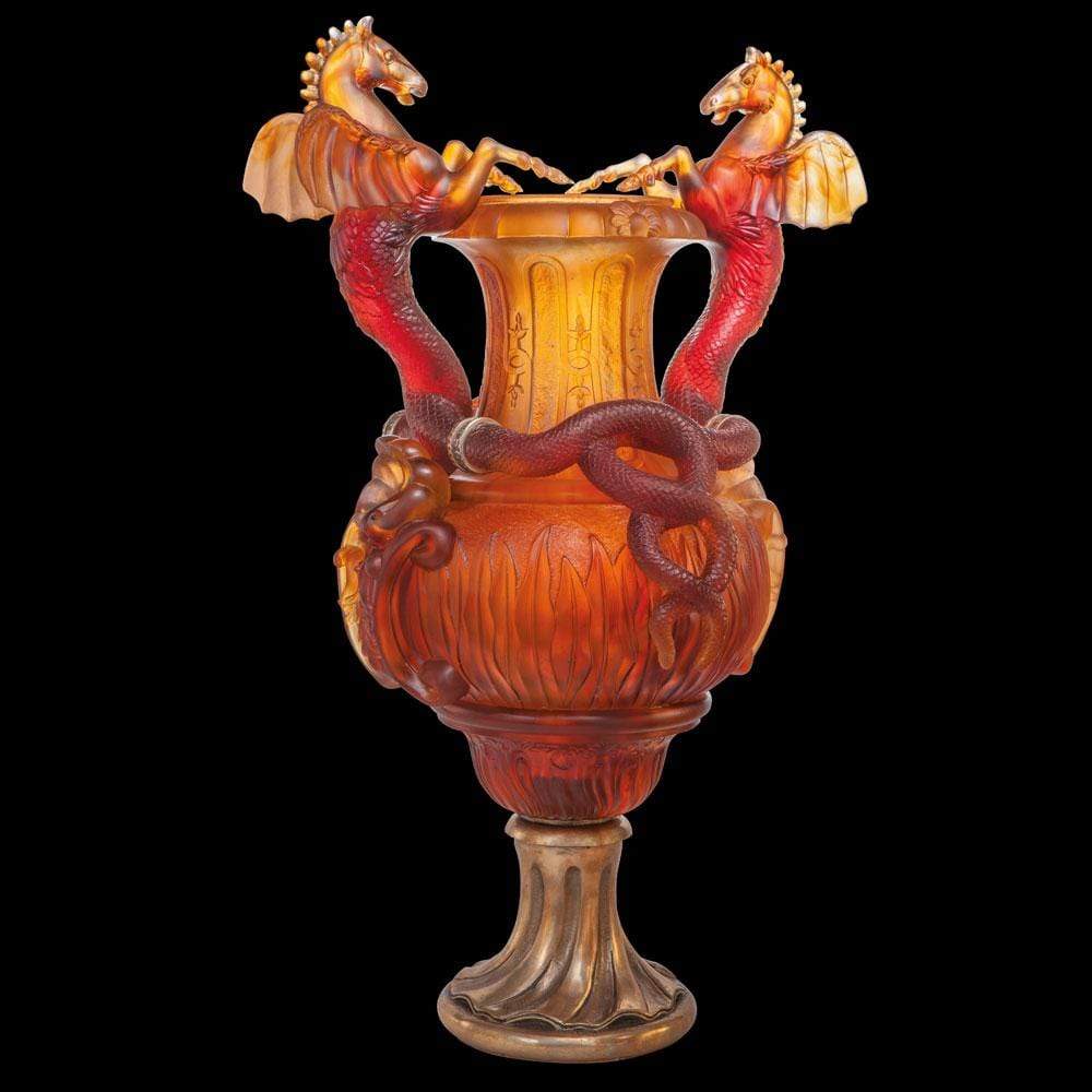 Daum Crystal Stanislas Urn - Amber - Image 3