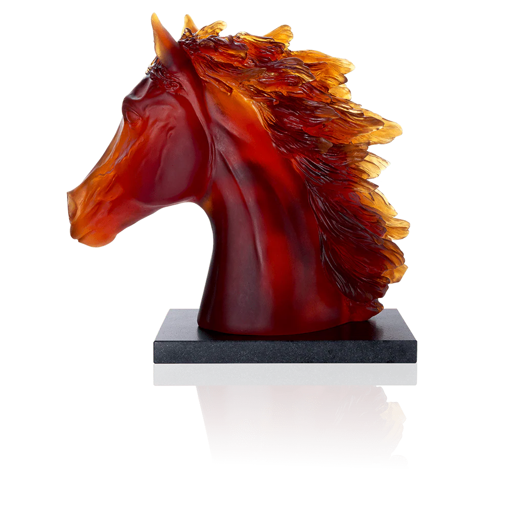 Daum Crystal Arabian Horse Head - Image 4