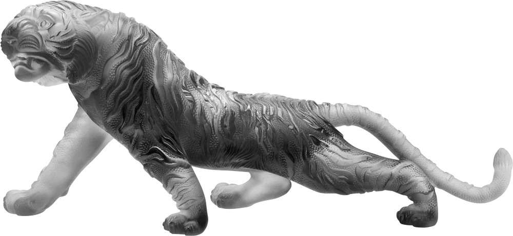 Daum Crystal Bengal Tiger Magnum - Grey - Image 2