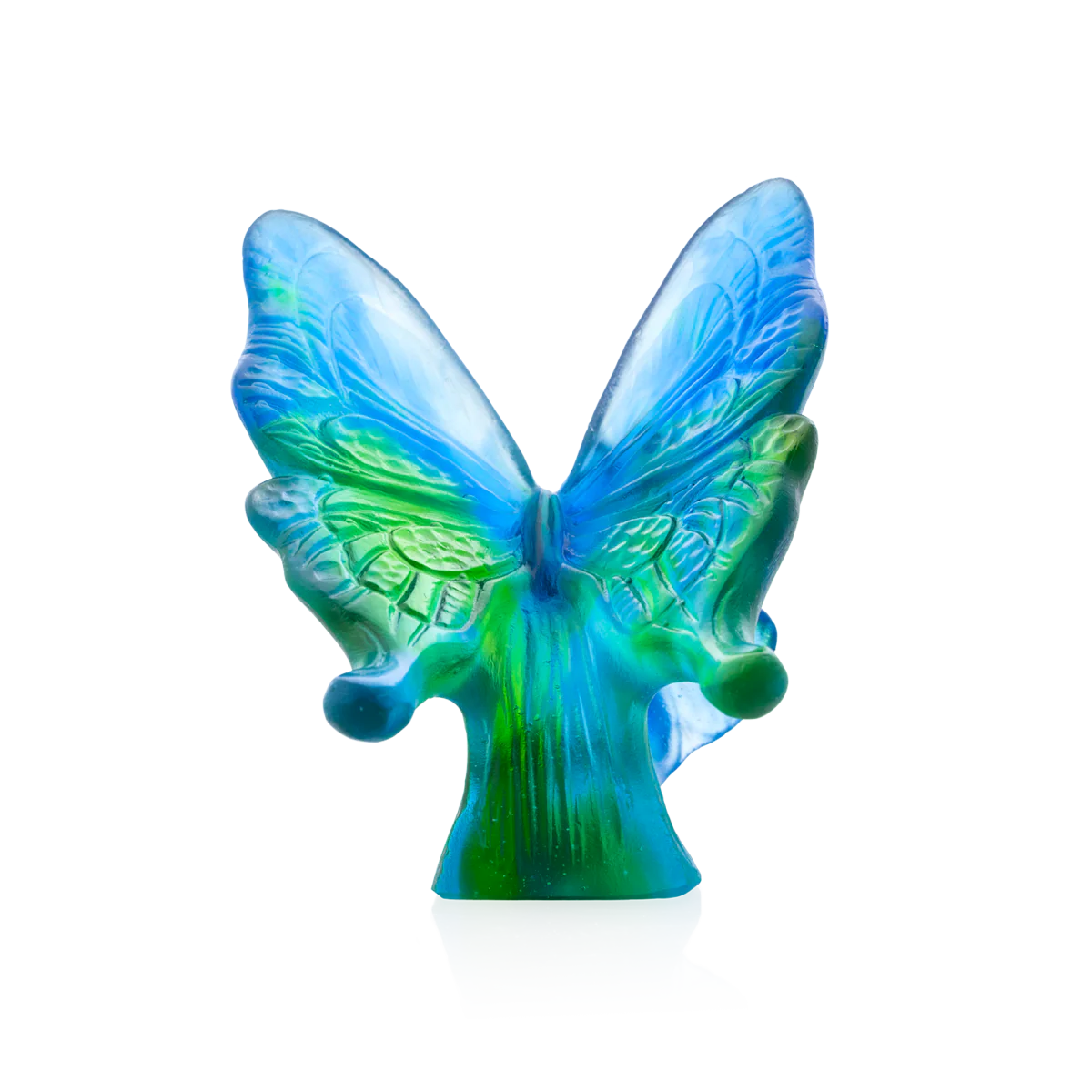 Daum Crystal Blue Green Butterfly - Image 3