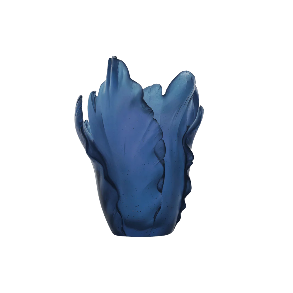 Daum Crystal Tulip Small Vase - Blue - Image 2