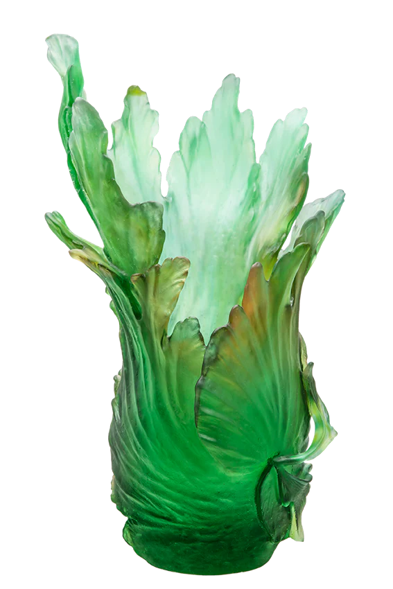 Daum Crystal Borneo Tropical Vase by E Robba - Image 2