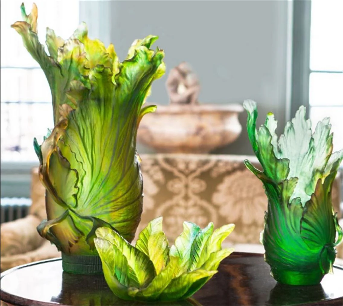 Daum Crystal Borneo Tropical Vase by E Robba - Image 4