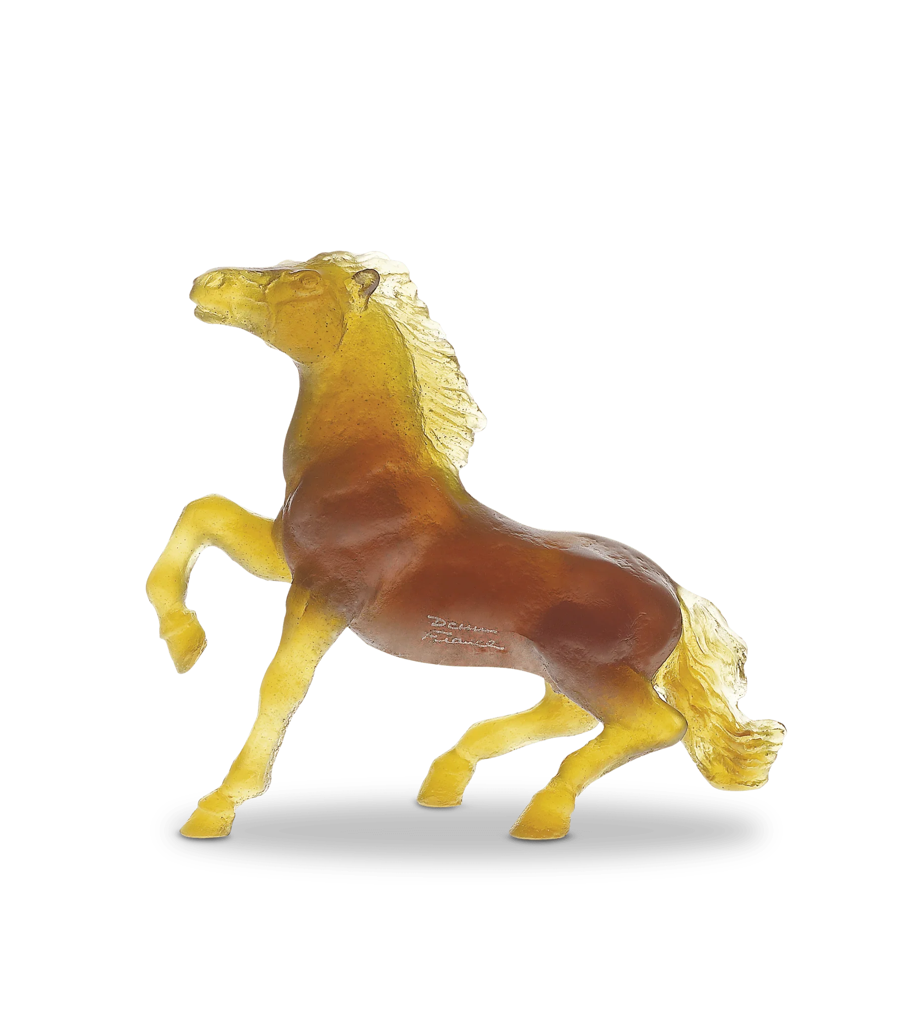 Daum Crystal Brown Wild Horse by Jean-François Leroy