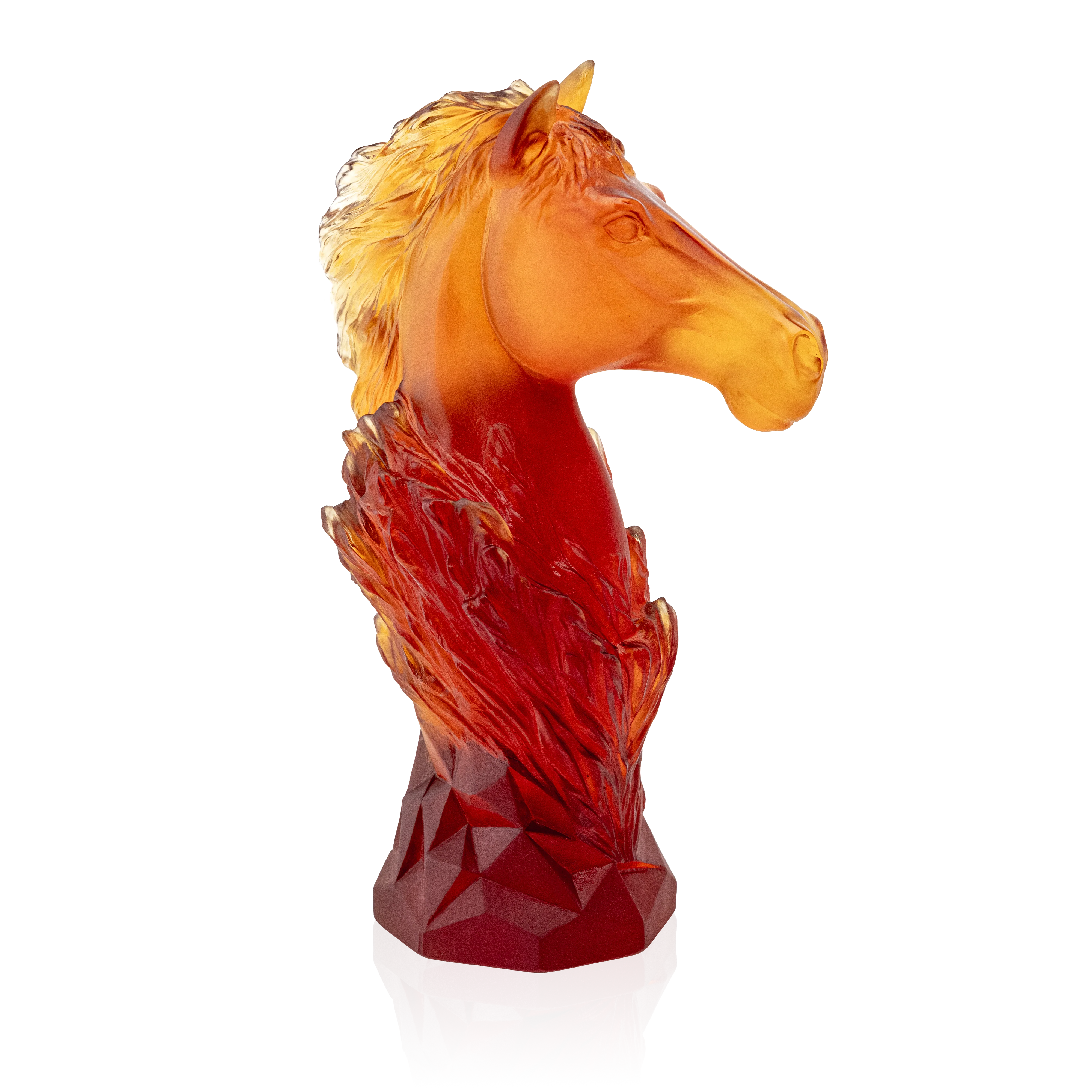 Daum Crystal Cavalcade Amber Chess Knight