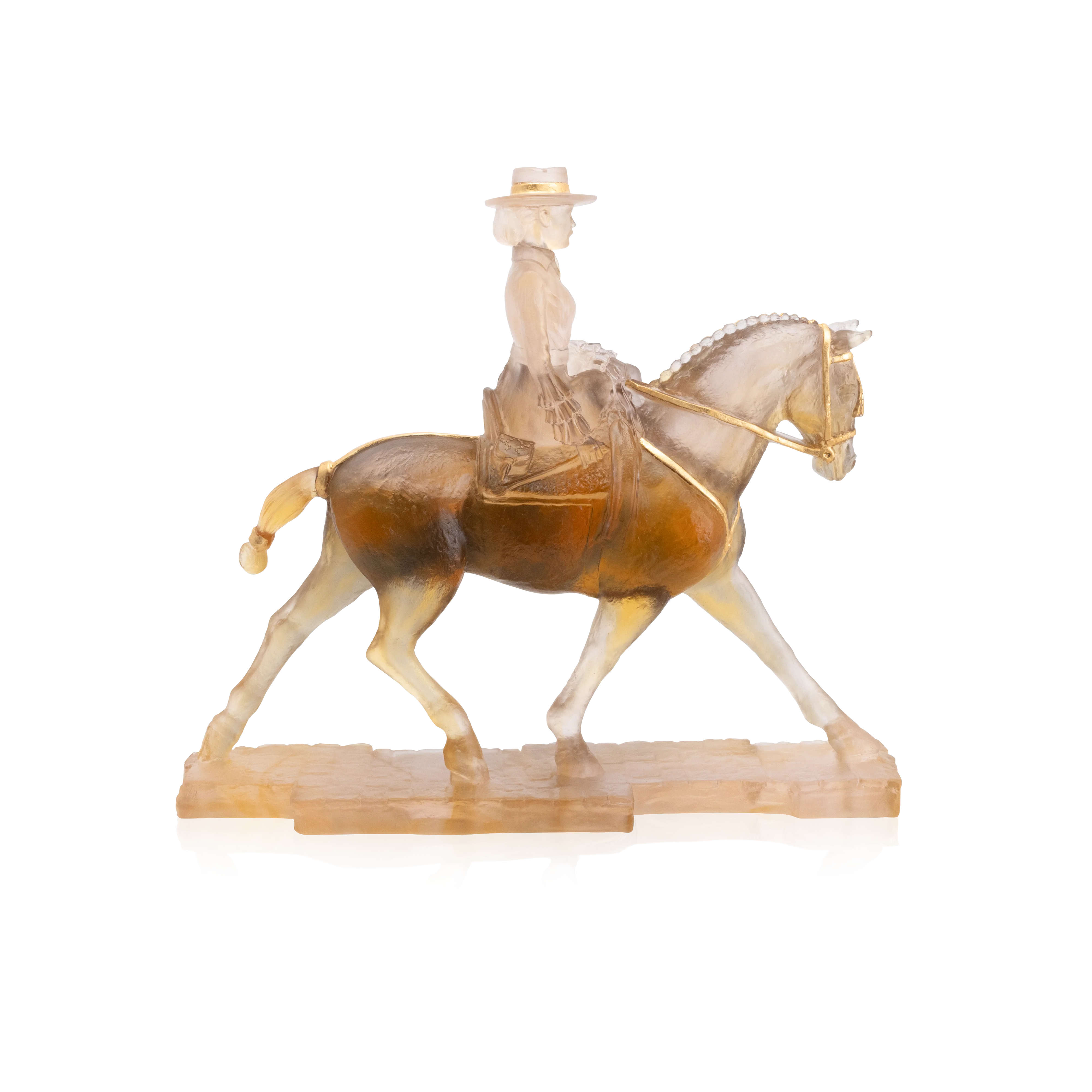 Daum Crystal Cheval Andalusian Horsewoman