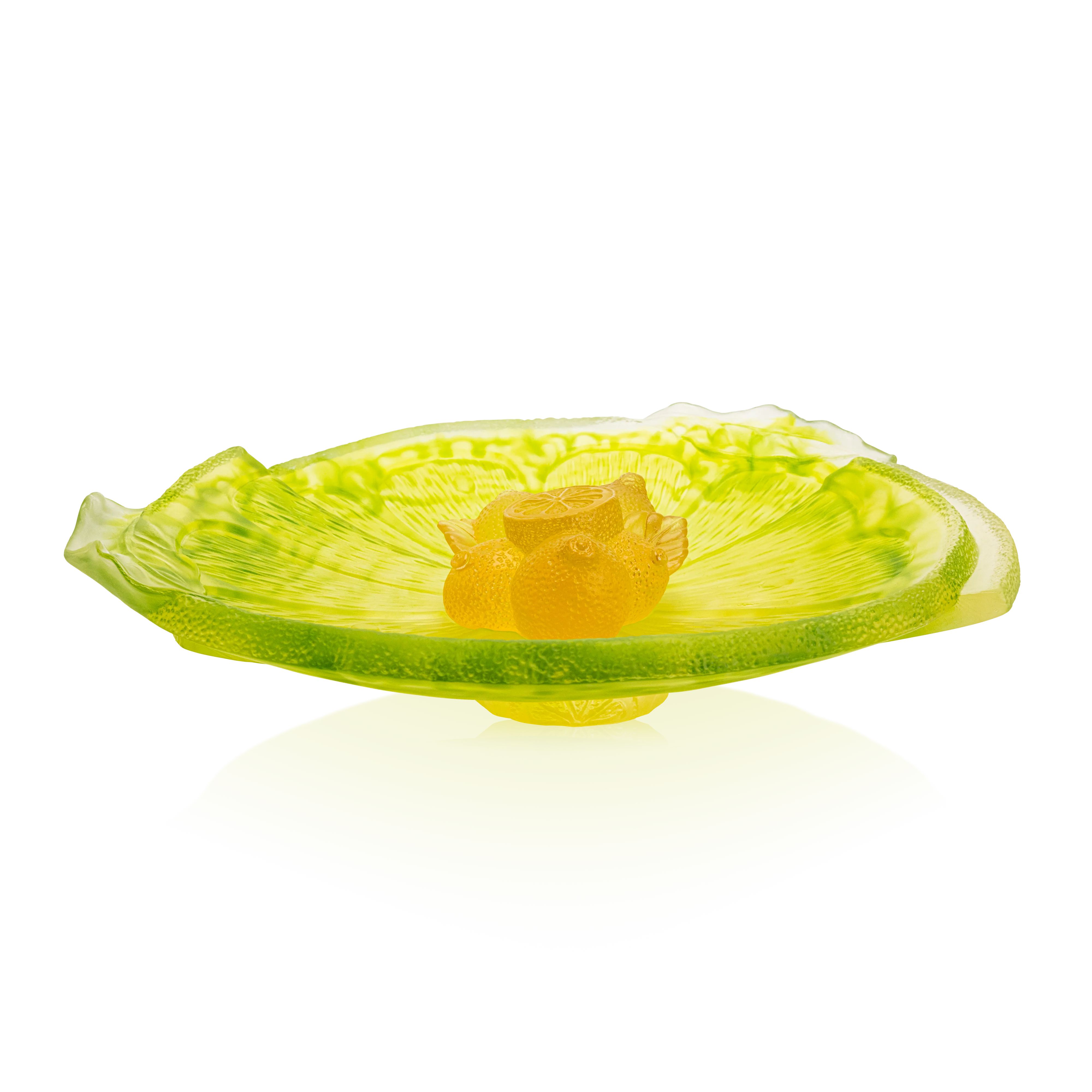 Daum Crystal Citrus Footed Bowl