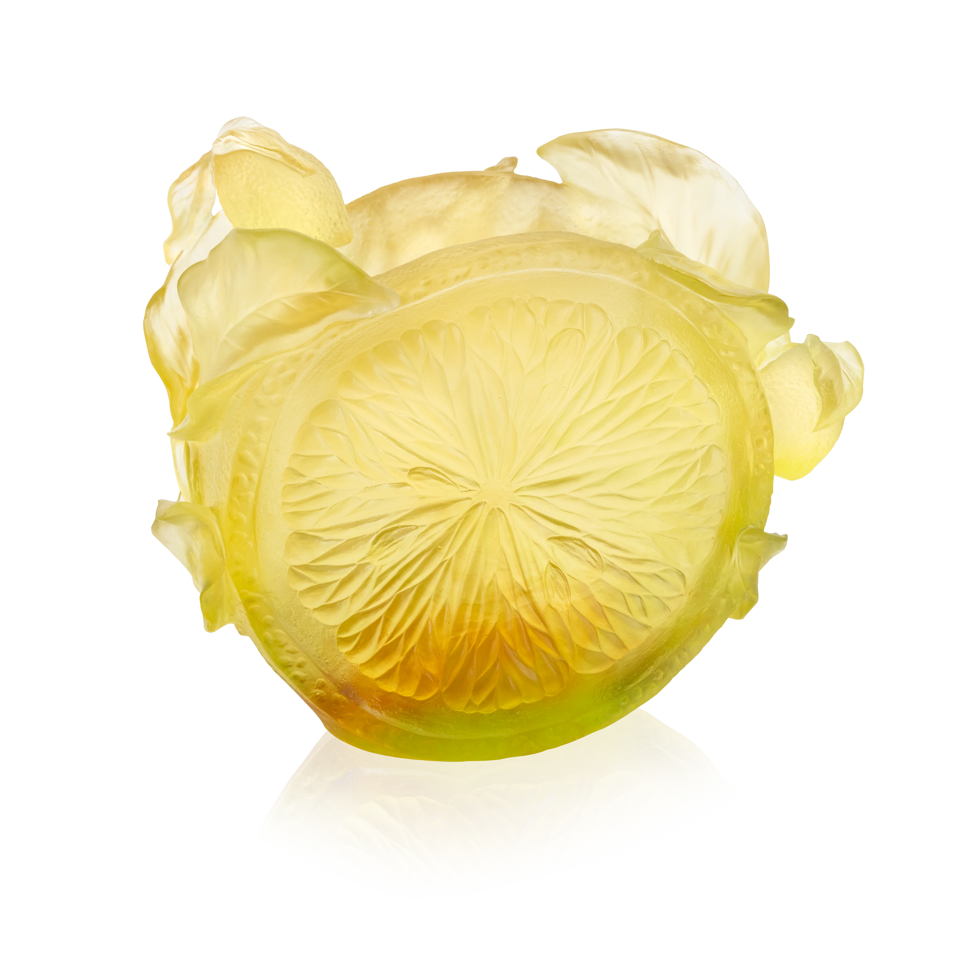 Daum Crystal Citrus Large Vase