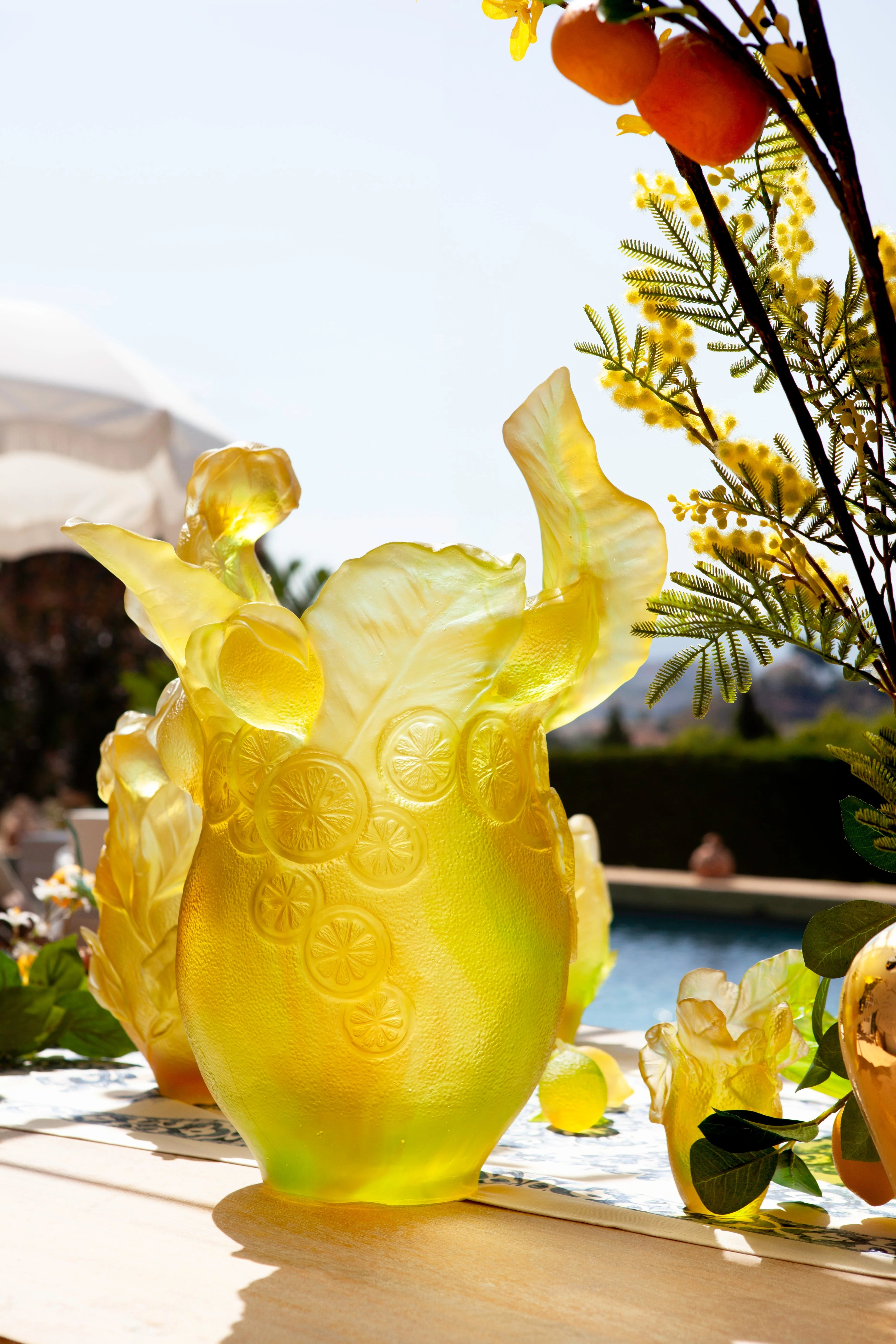 Daum Crystal Citrus Magnum Vase - Image 3