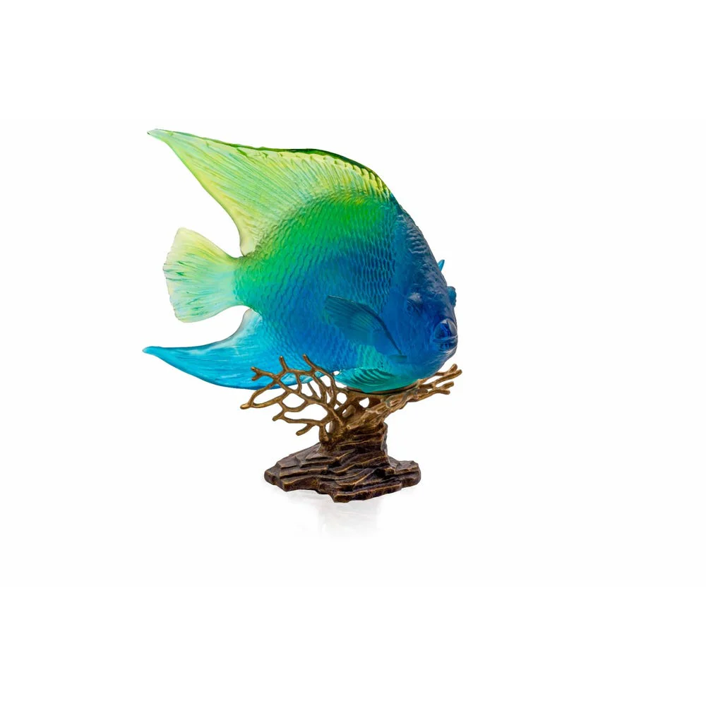 Daum Crystal Coral Sea Blue Yellow Royal Angelfish
