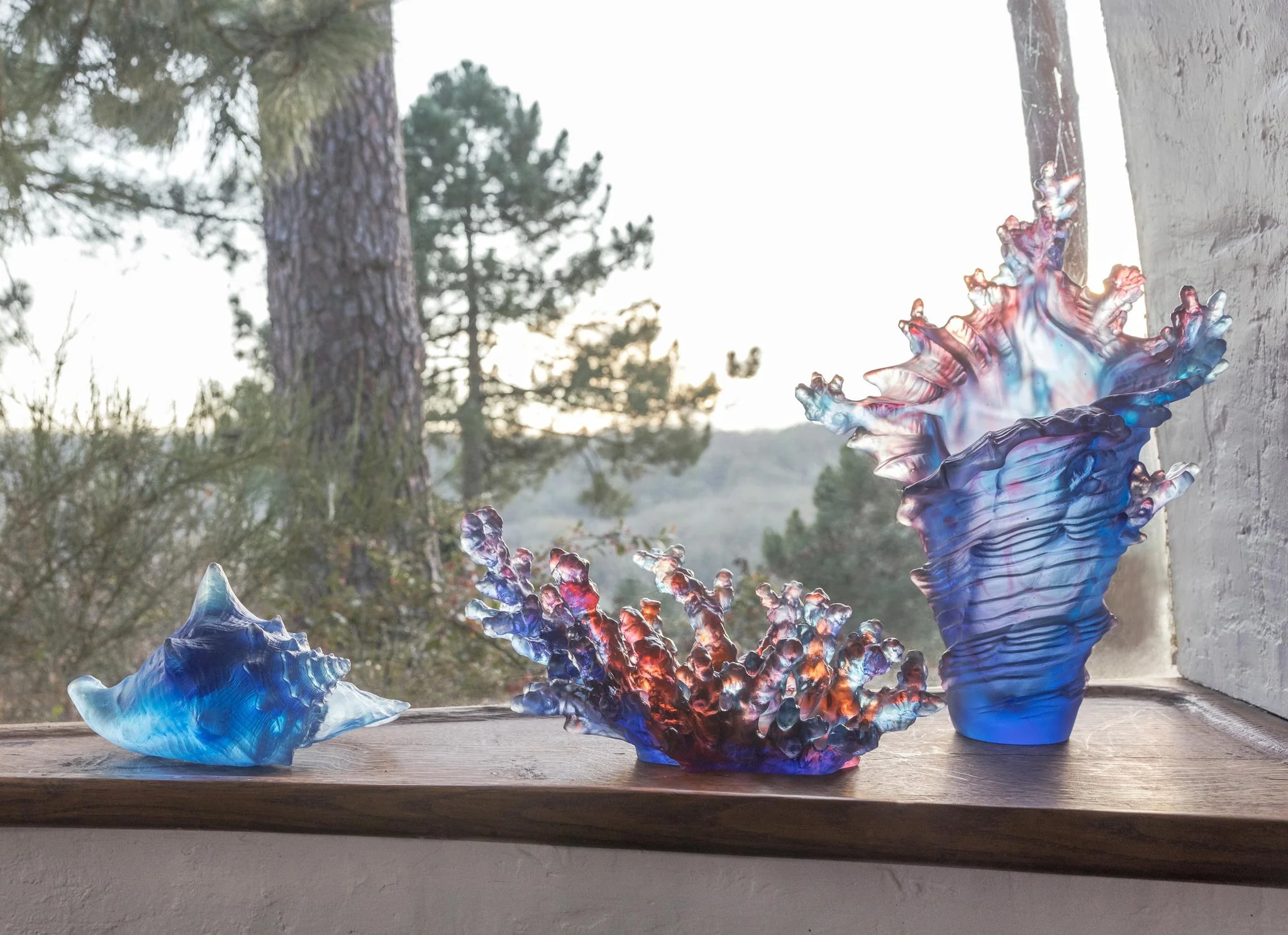 Daum Crystal Coral Sea Large Vase - Image 3
