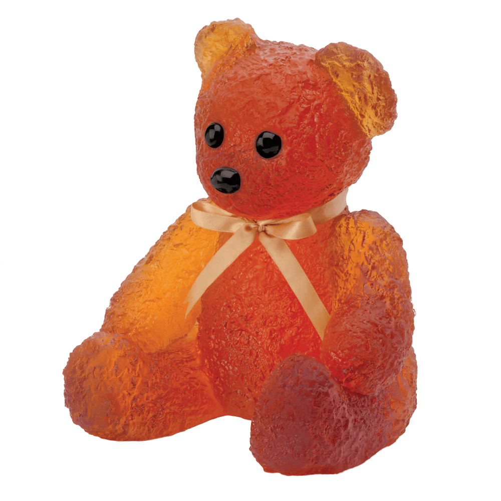 Daum Crystal Large amber Doudours by Serge Mansau 375 ex