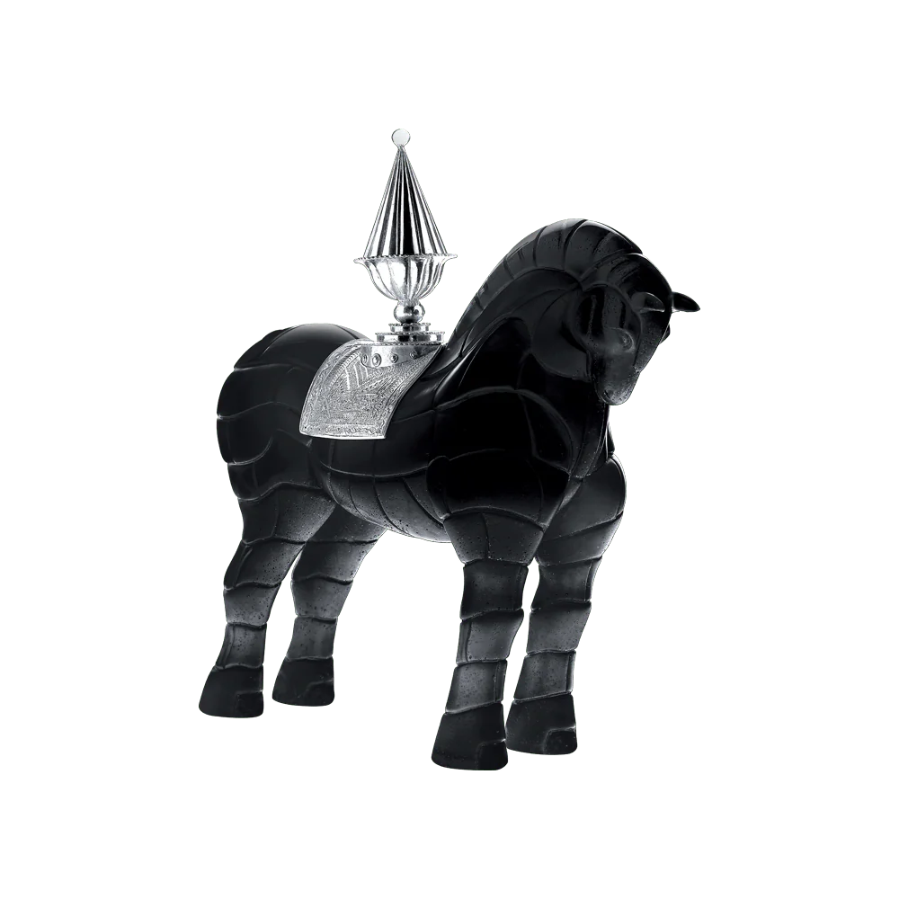 Daum Crystal Black Fire Horse by Hilton Mc Connico - Image 2