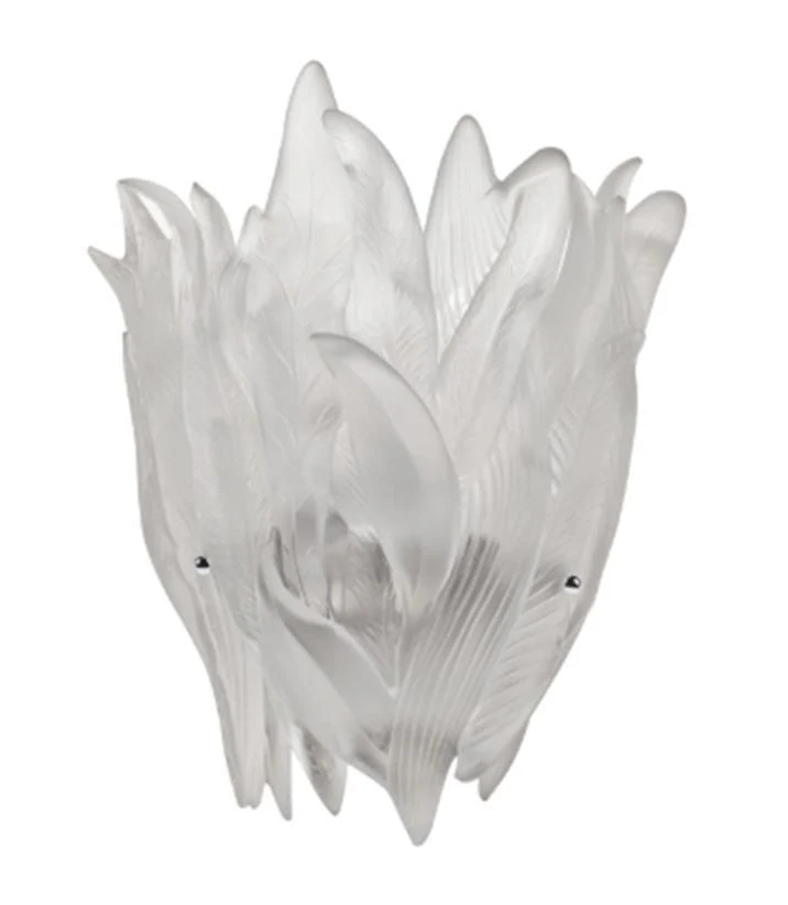 Daum Crystal Floral Wall Lamp - White