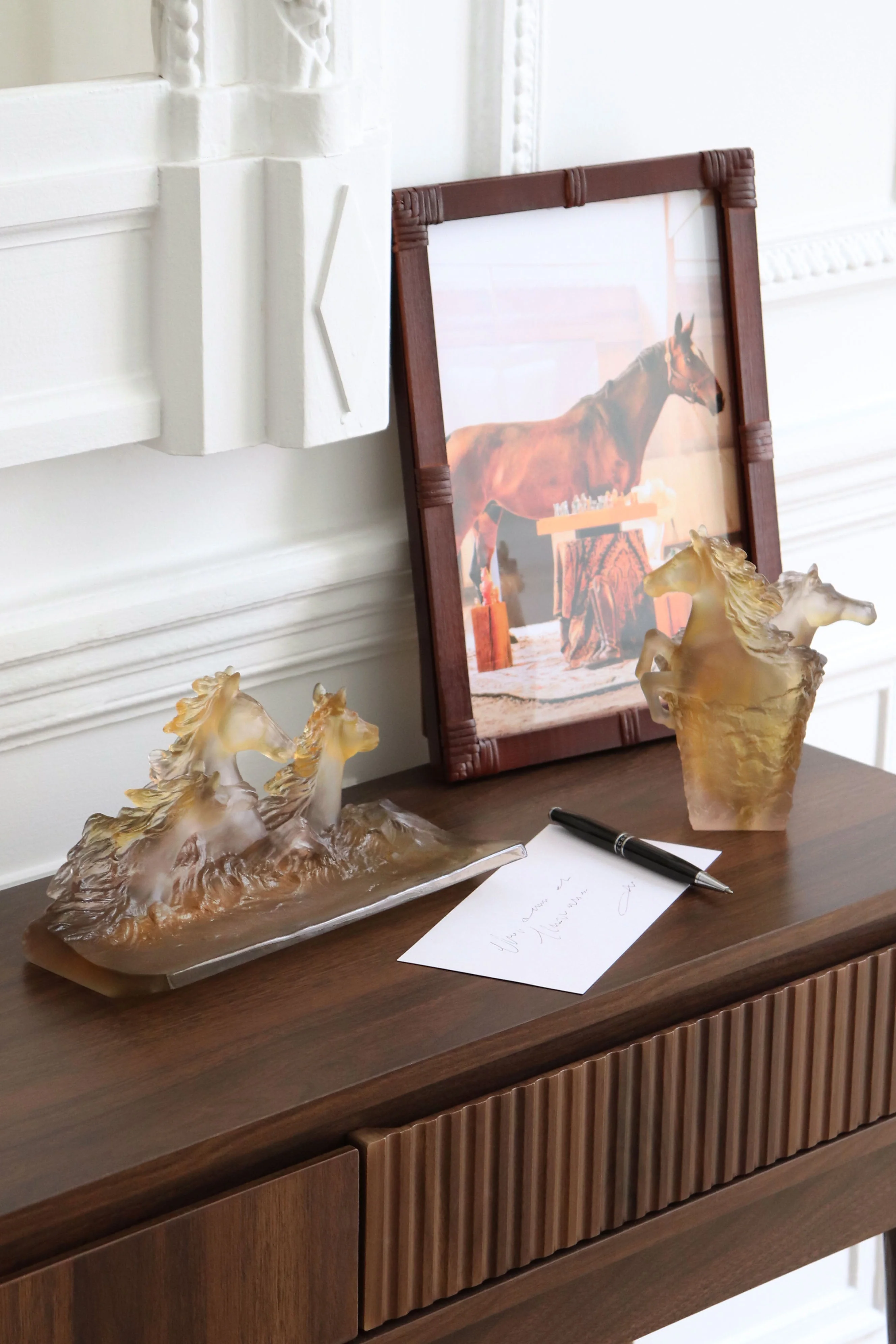 Daum Crystal Glazed Brown Pencil Holder – Cavalcade - Image 2