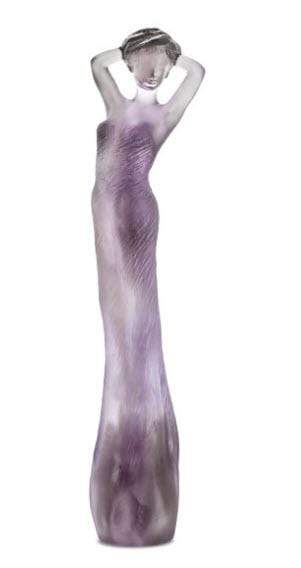 Daum Crystal Adele by Jean-Philippe Richard - Grey Purple