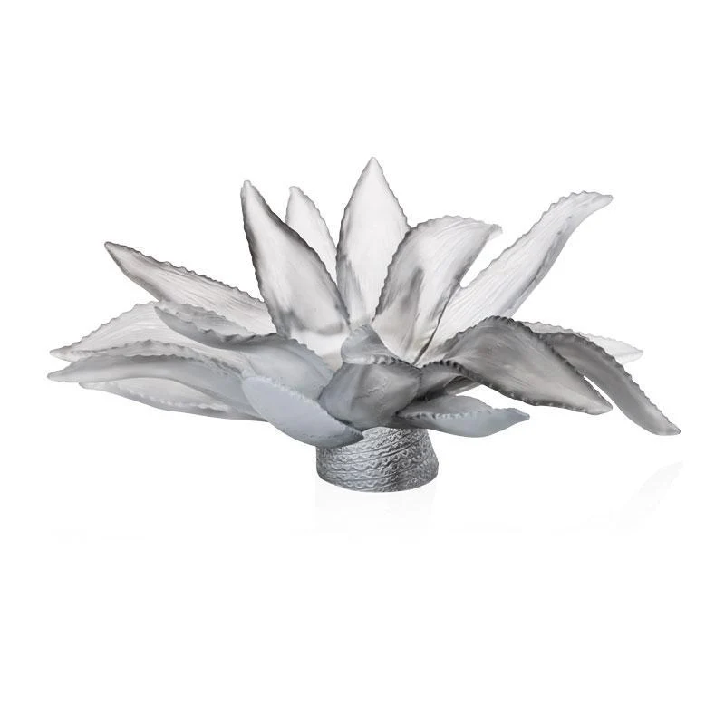 Daum Crystal Jardin de Cactus Grey Centerpiece by Emilio Robba 375 ex
