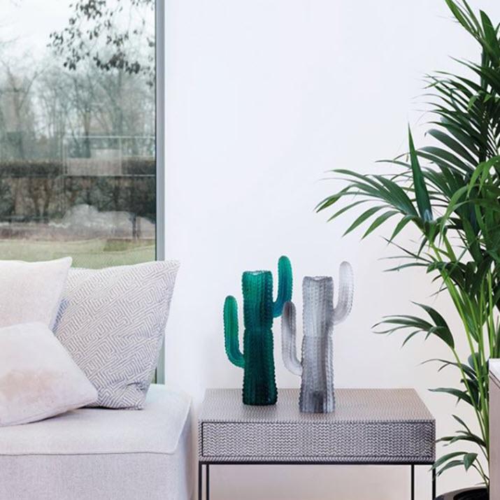 Daum Crystal Jardin de Cactus Grey Vase by Emilio Robba - Image 3