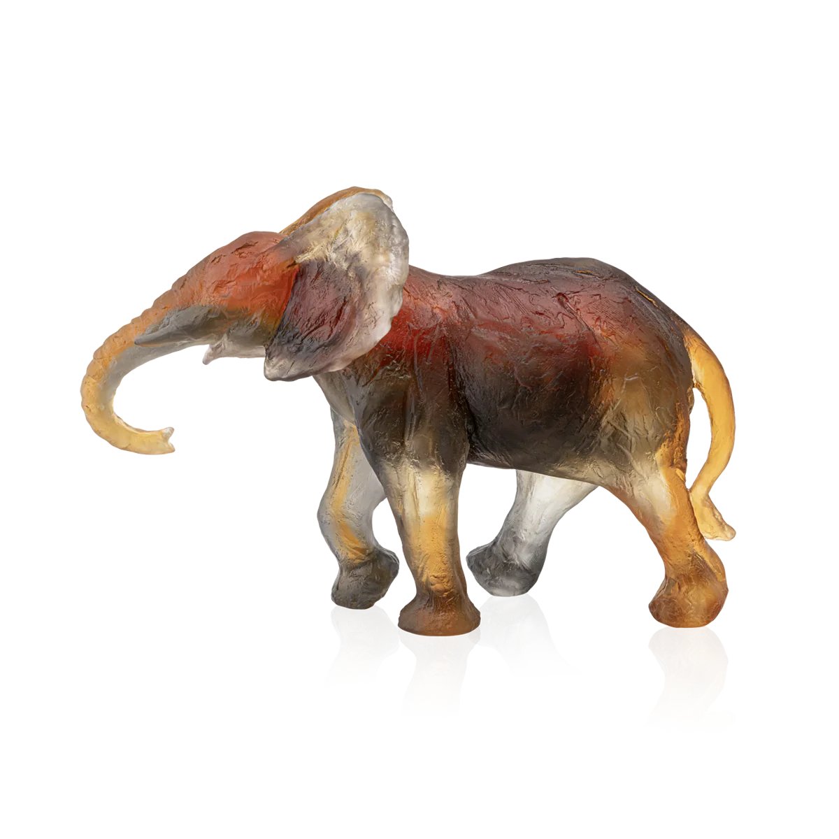 Daum Crystal Large Elephant Savana by Isabelle Carabantes