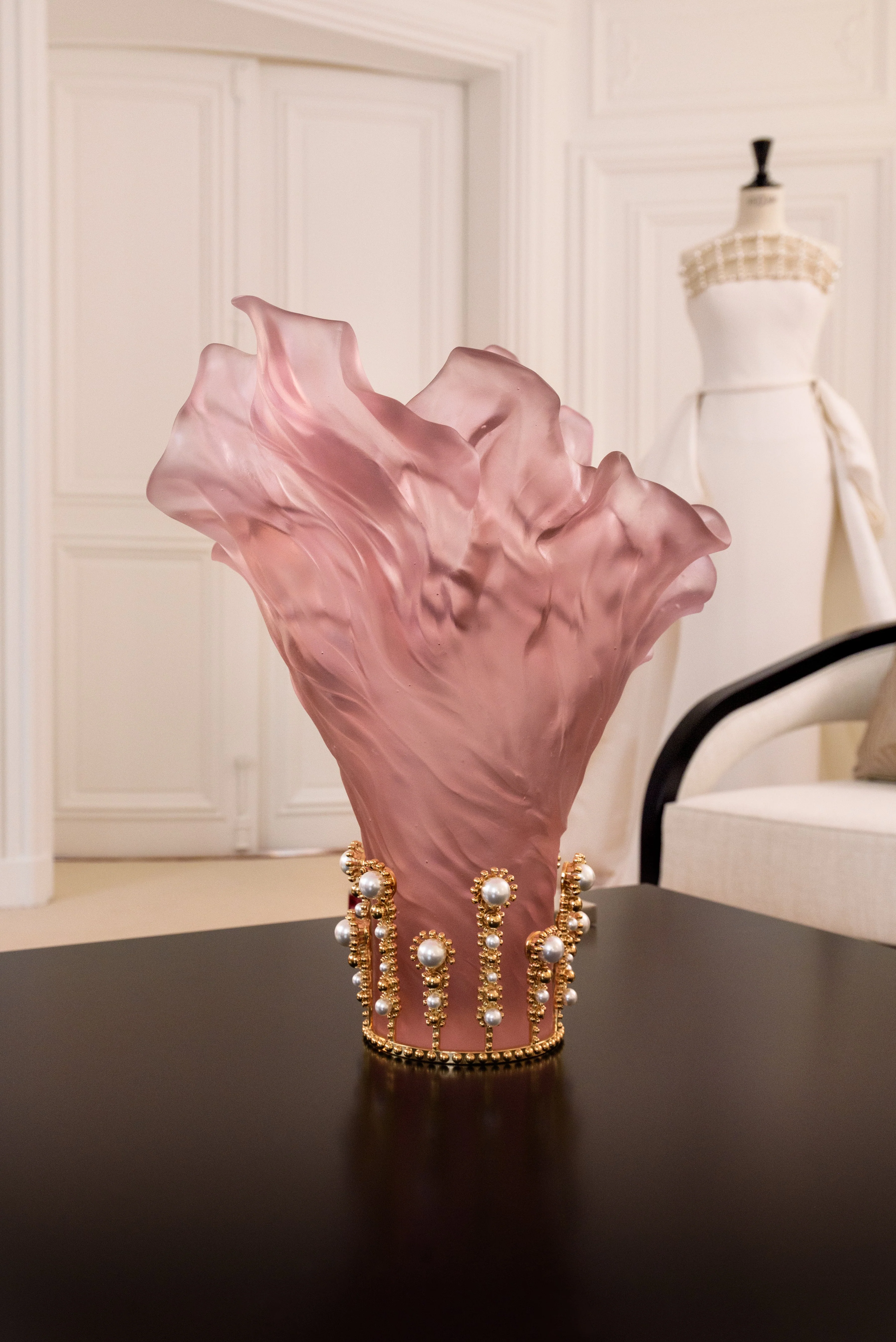 Daum Crystal Large Vase - Poetic by Tamara Ralph - Image 5