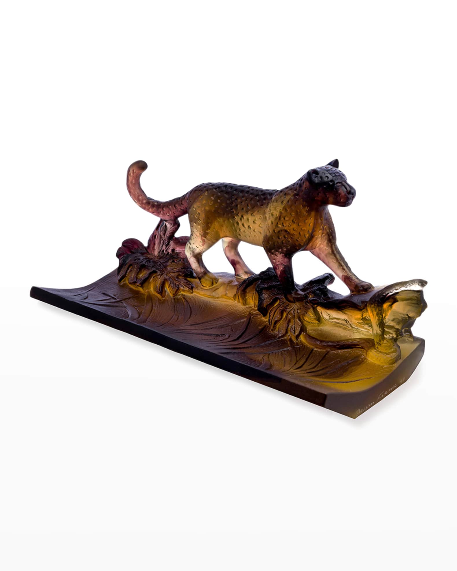 Daum Crystal Leopard Pencil Holder