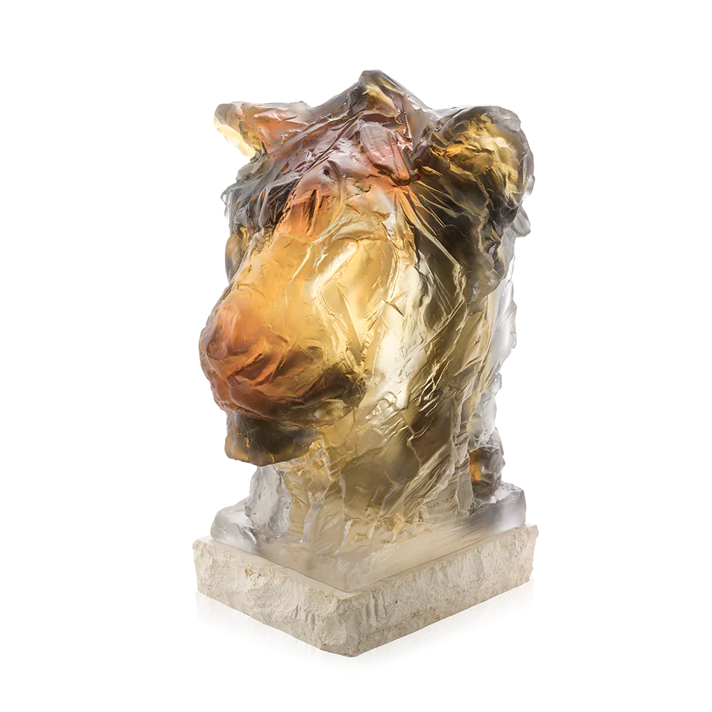 Daum Crystal Lion Head by Patrick Villas - Image 2