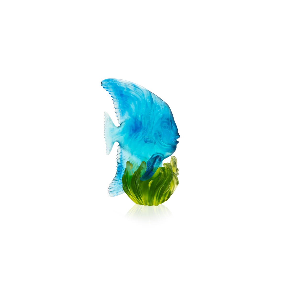 Daum Crystal Maya Medium Blue & Green Platax Fish - Image 2