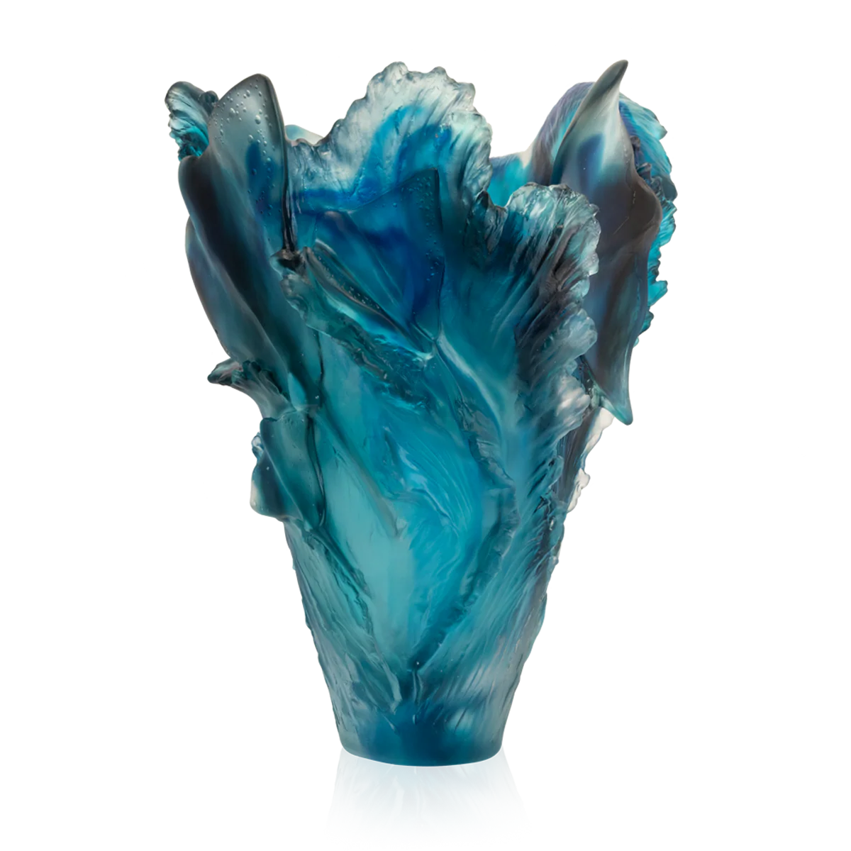 Daum Crystal Maya Rays Magnum Vase