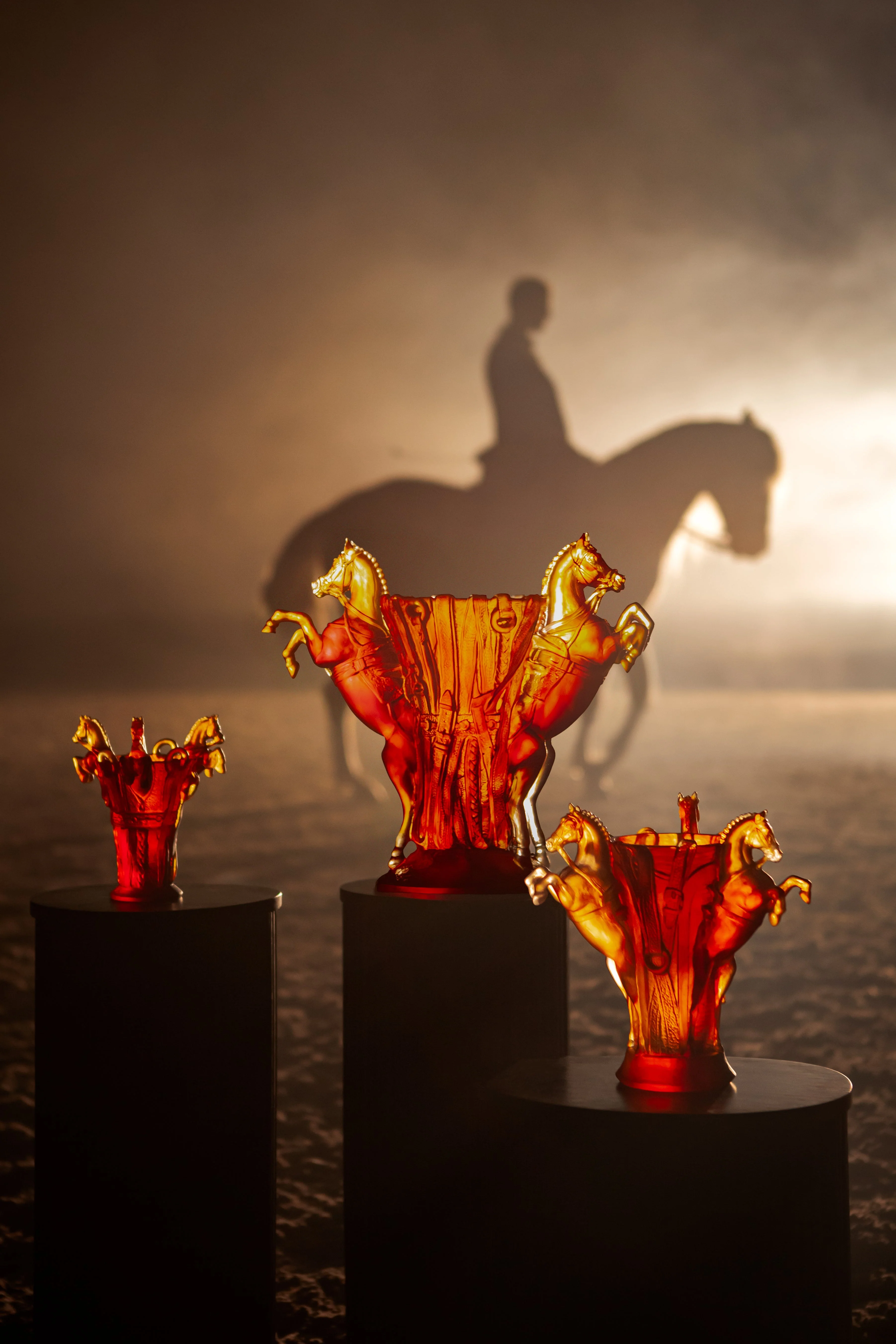 Daum Crystal Medium Vase - Rêve Équestre - Image 3