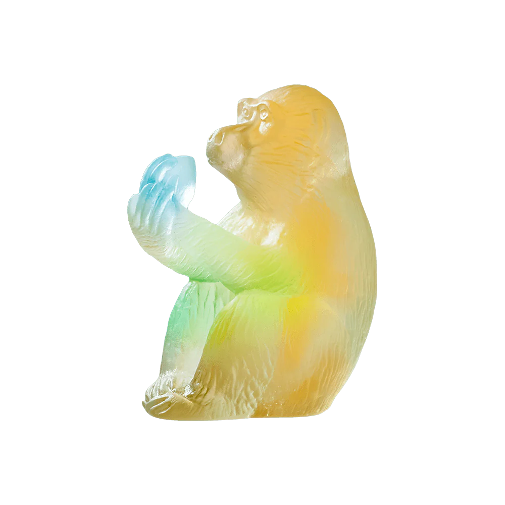 Daum Crystal Monkey with Peach Chinese Horoscope