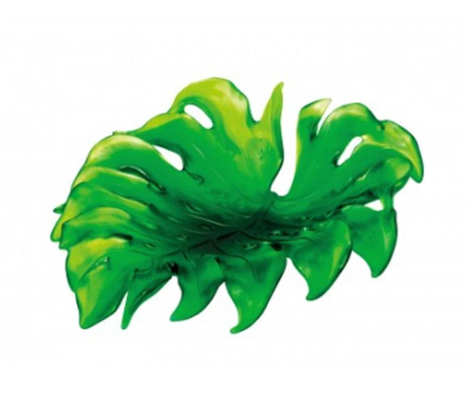 Daum Crystal Monstera Medium Bowl by Emilio Robba
