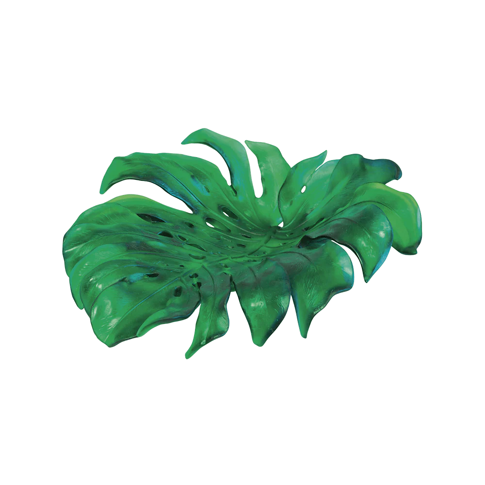 Daum Crystal Monstera Medium Bowl by Emilio Robba - Image 2