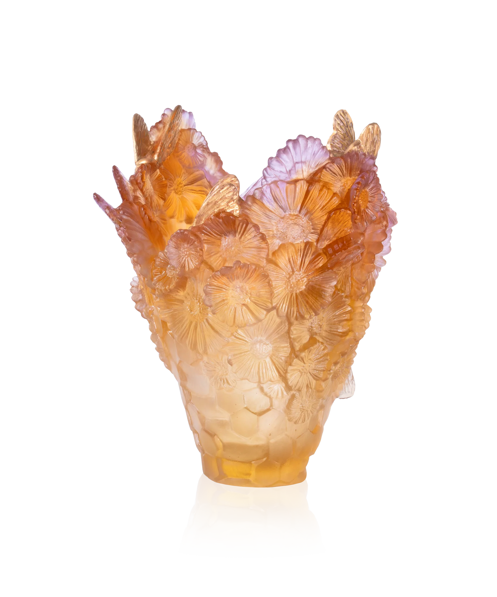 Daum Crystal Or d'Abeille Large Vase 125ex