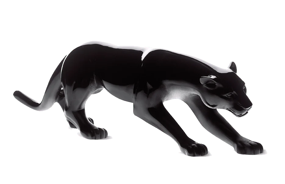 Daum Crystal Panther Large - Black