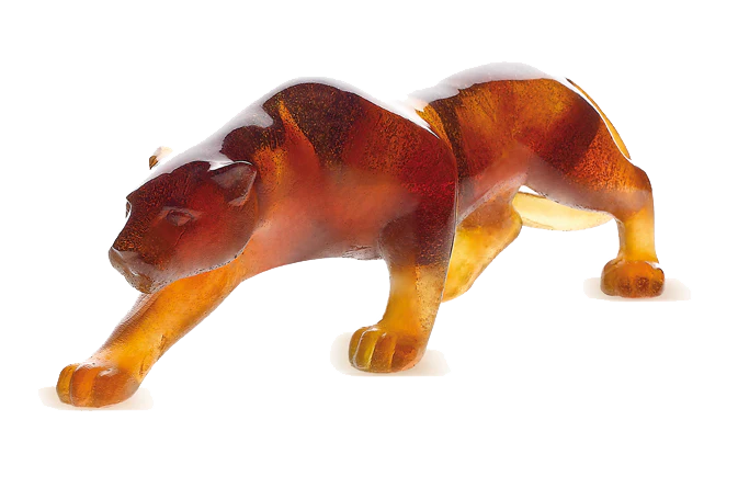 Daum Crystal Panther Small - Amber - Image 2