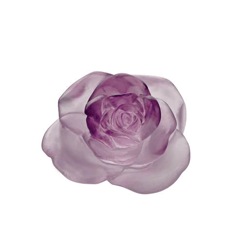 Daum Crystal Pink Flower Rose Passion - Image 2