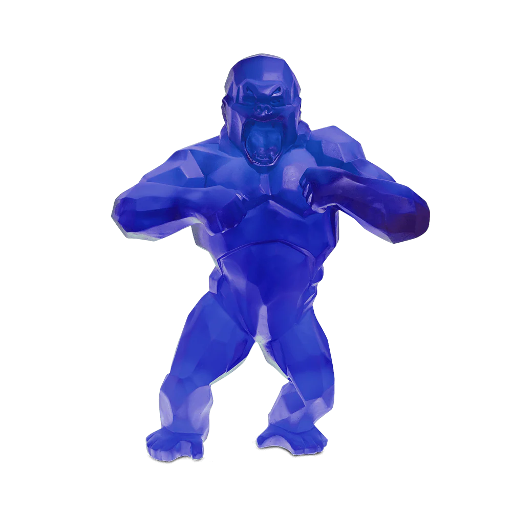 Daum Crystal Wild Kong by Richard Orlinski - Blue - Image 2