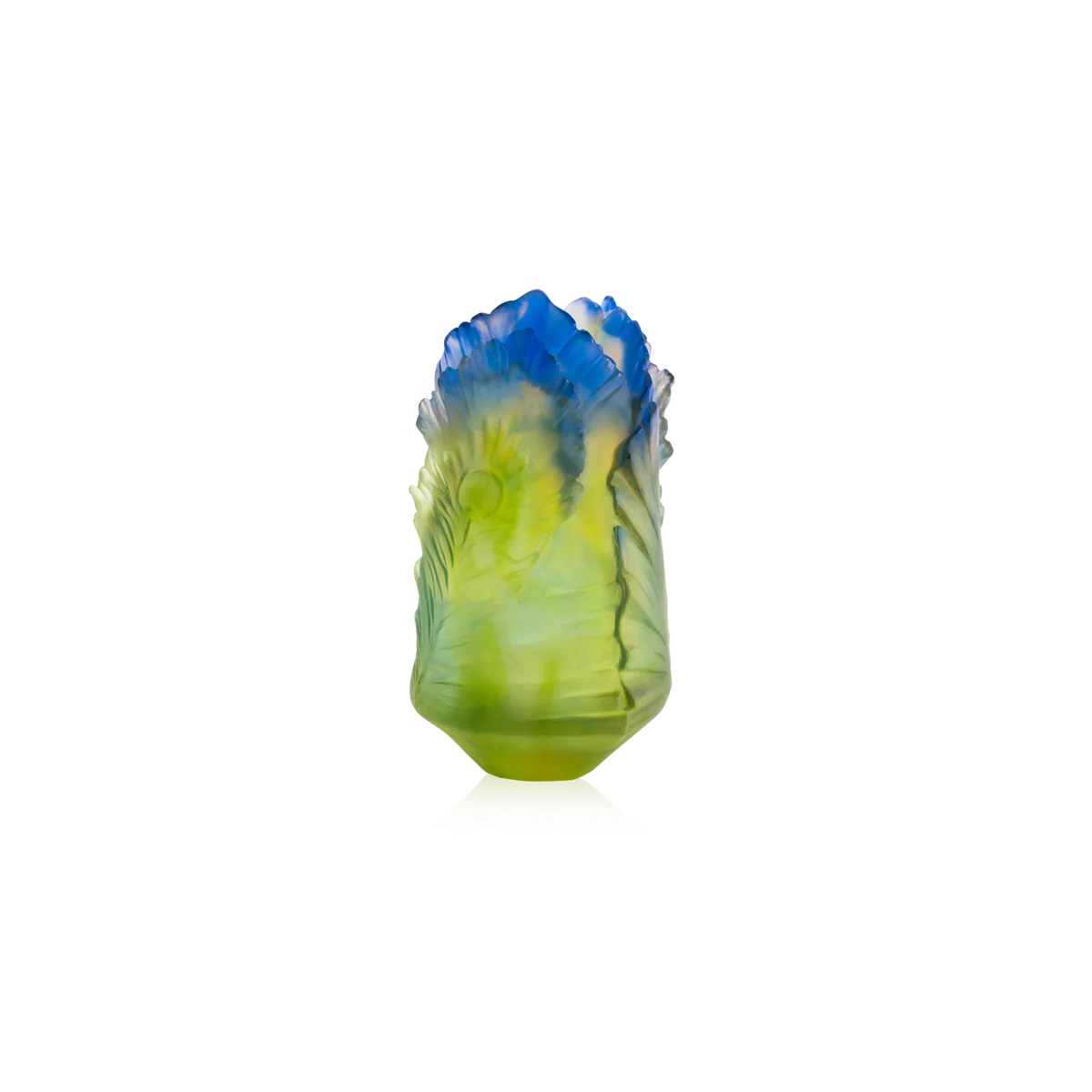 Daum Crystal SMALL VASE- Fleur de Paon Exotique - Image 3