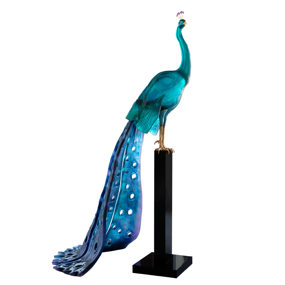 Daum Crystal Tropical Peacock by Madeleine van der Knoop