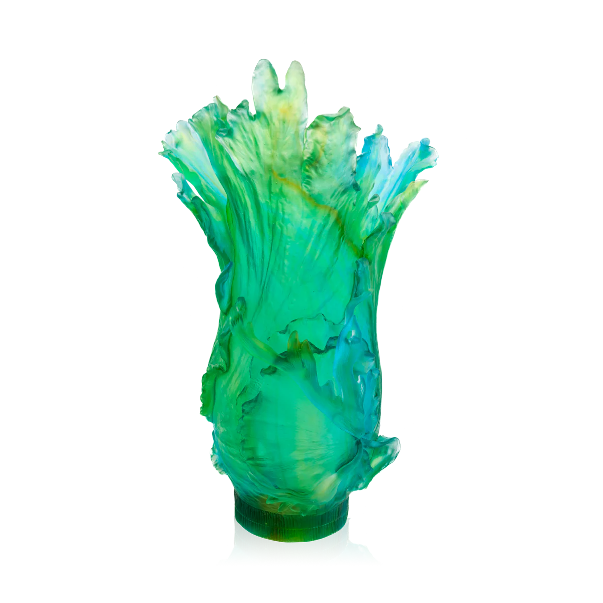 Daum Crystal Tropical Voyage Magnum Vase