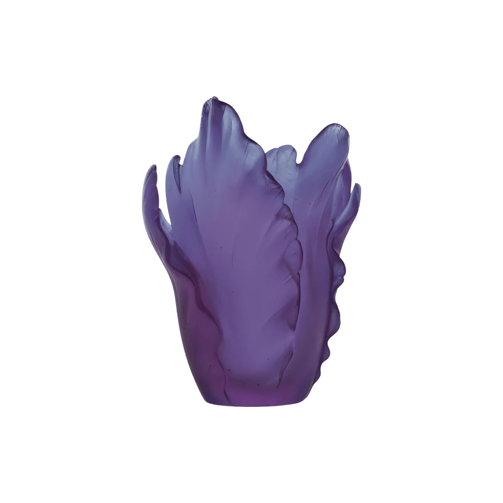Daum Crystal Tulip Small Vase - Ultraviolet - Image 2