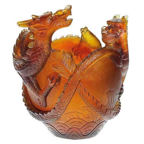 Daum Crystal Dragon Vase