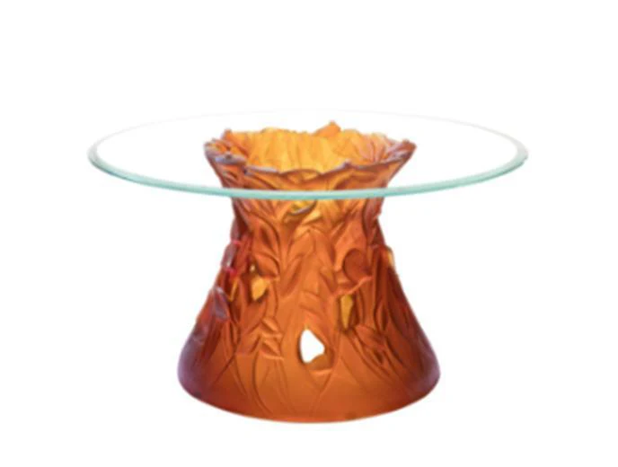 Daum Crystal Vegetal Coffee Table - Amber