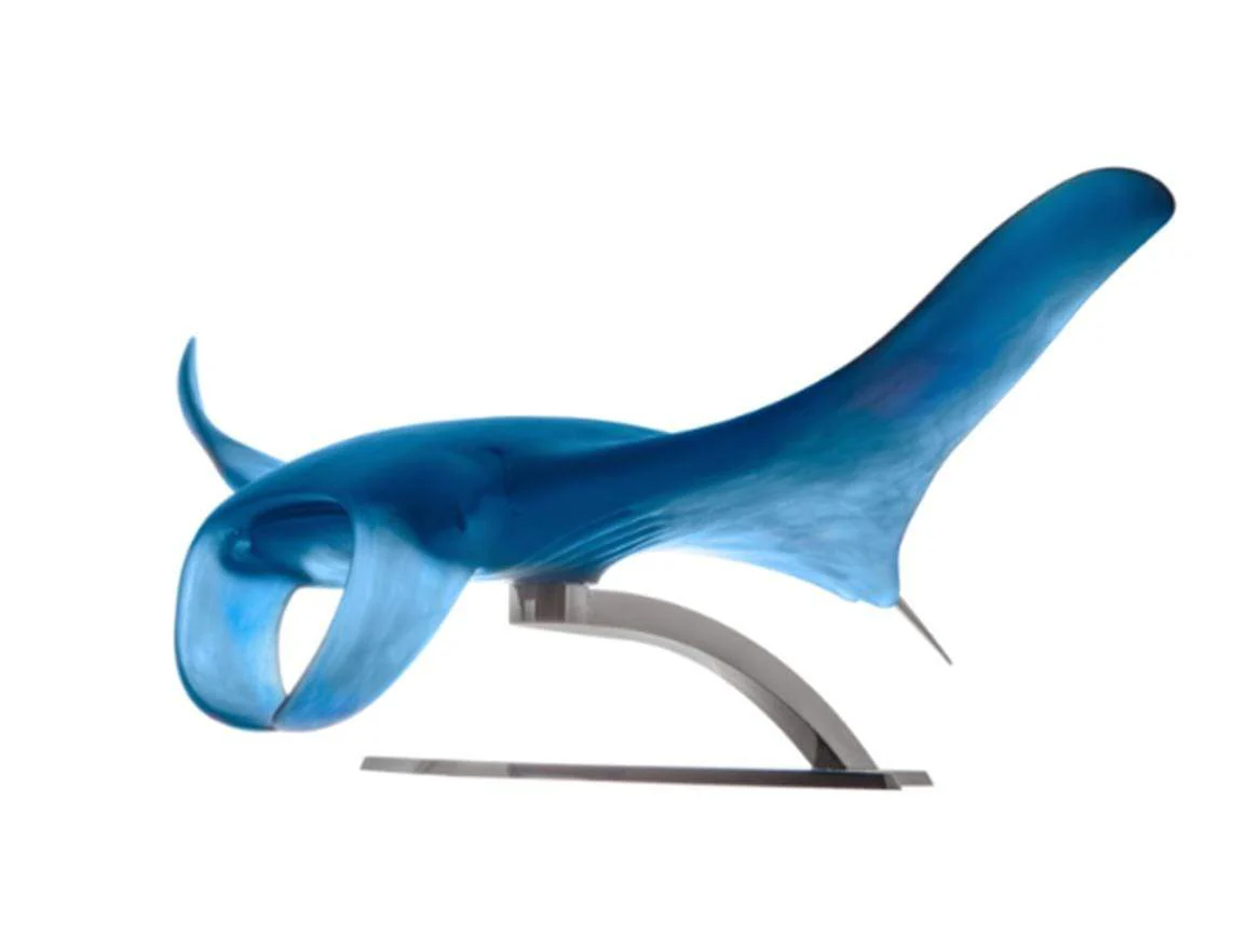 Daum Crystal XL Manta Ray by Umberto Nuzzo