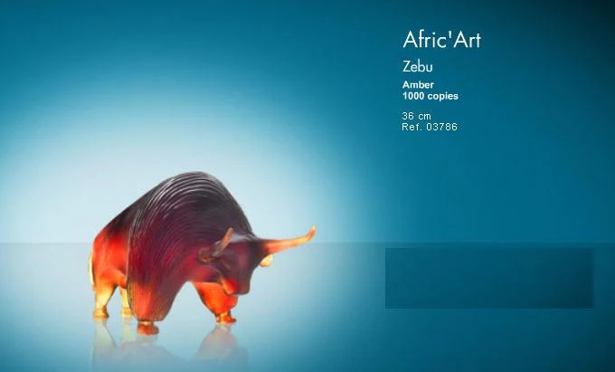 Daum Crystal Zebu by Xavier Carnoy 1000 ex - Image 3