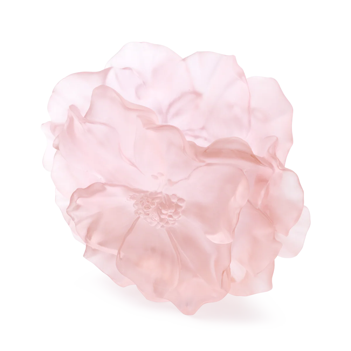 Daum Large Pink Camellia Vase - Image 2