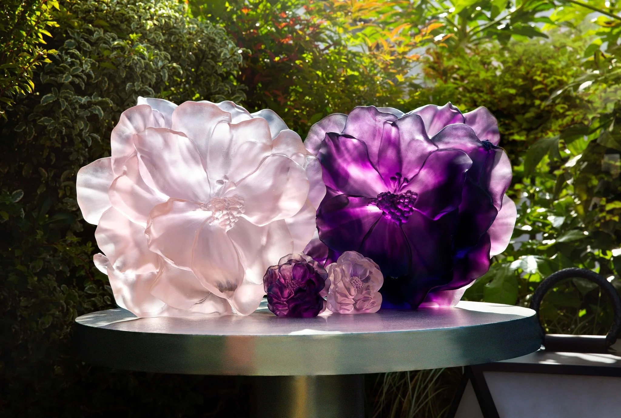 Daum Large Pink Camellia Vase - Image 3